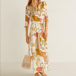 Mango MNG maxi dress scarf print